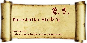 Marschalko Virág névjegykártya